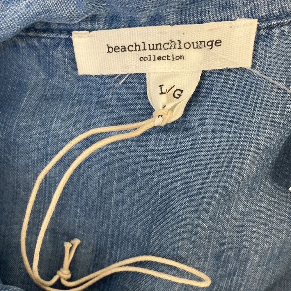 Beachlunchlounge Lyocell Button Down Top Large - Picture 8 of 9
